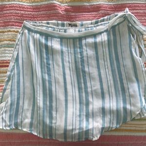 Show me your Mumu blue and white striped skirt